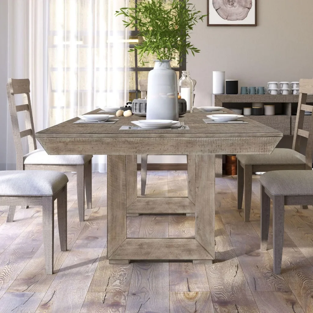 Dining Height Farmhouse Wood Kitchen Table