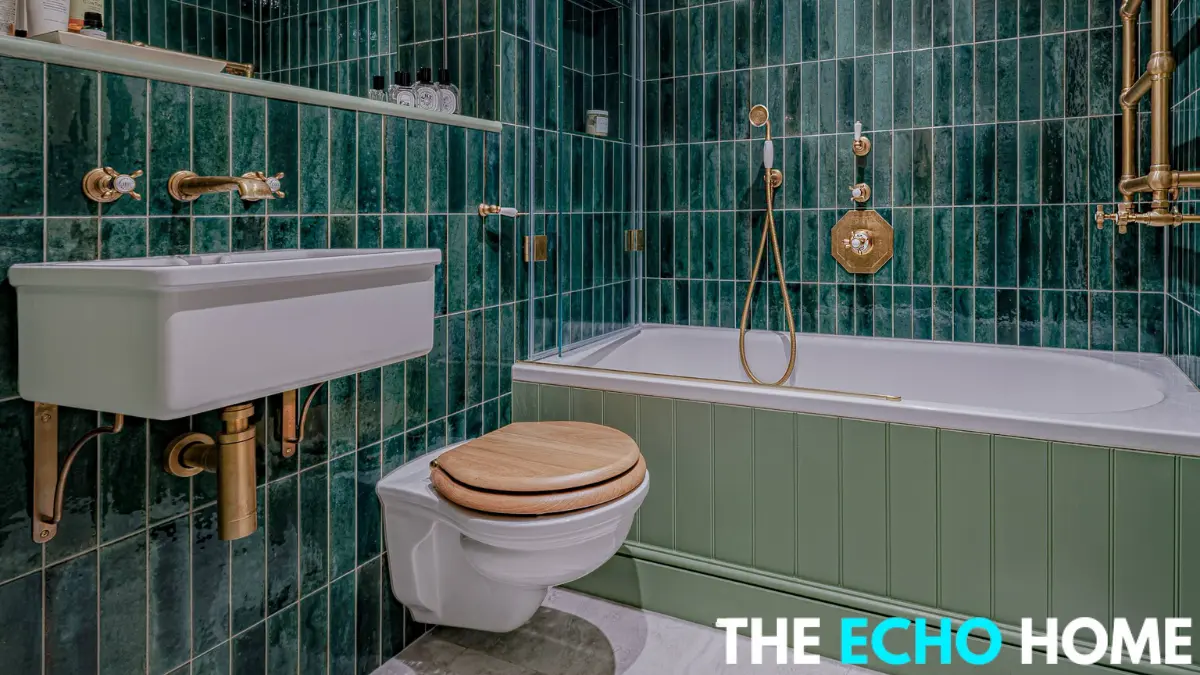 Green Tile Bathroom​