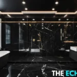 Black Tile Bathroom​